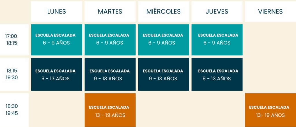 horario escuela infantil escalada 2025-26